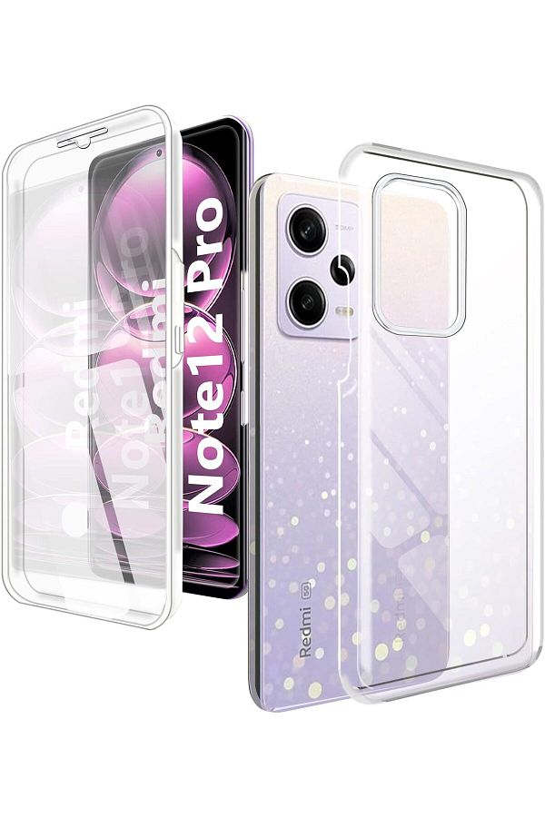 ALC MOBILE-360 Xiaomi Redmi Note 12 Pro Case - V2 Transparent front and back 1