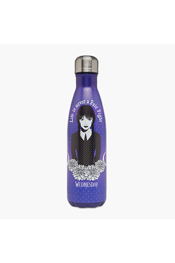 Lifestyle Wednesday Print Stainless Steel Water Bottle - 500 ml- Trendyol