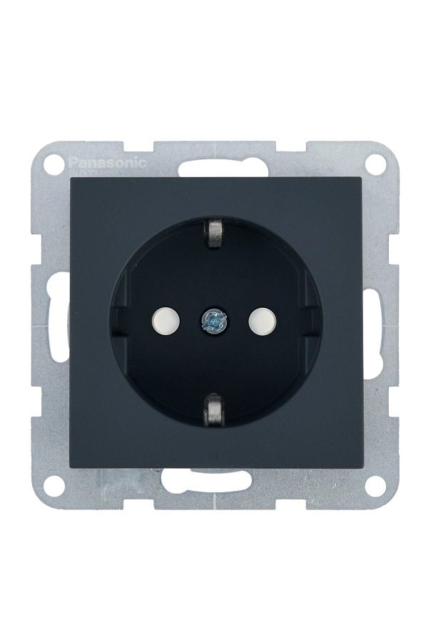 PANASONIC-Schuko Socket Mechanism with Child Protection and Quick Connect - Karre Plus 55 Soft Touch Night 1