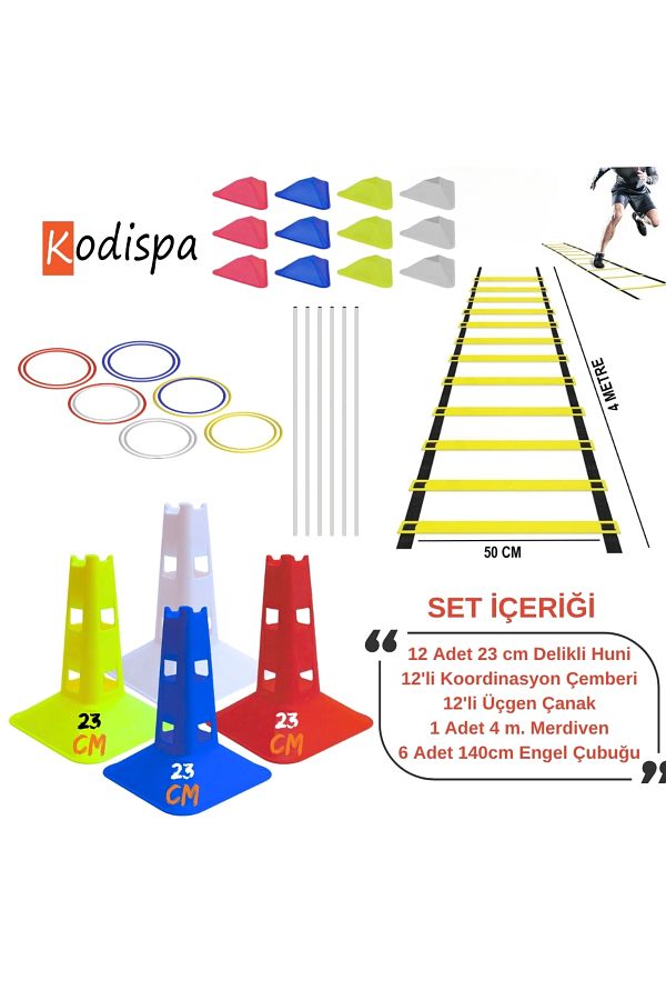 Kodispa-23 cm Perforated Triangle Bowl and Stick Training Set 1