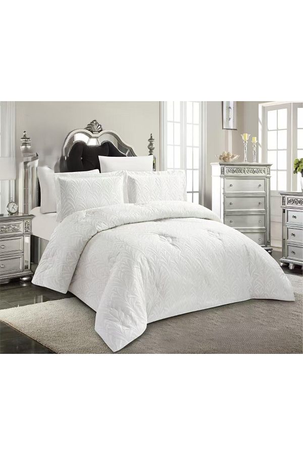 miral-Plain bed sheet set - for two people - 6 pieces - in a compressed package - size 240 x 220 cm 1