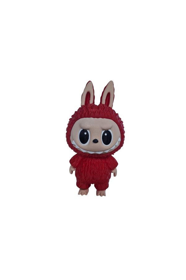 3DONE MODELS-Labubu Figurine – Collectible Character, 3D Printed, Red, Geek Decor & Unique Gift 1