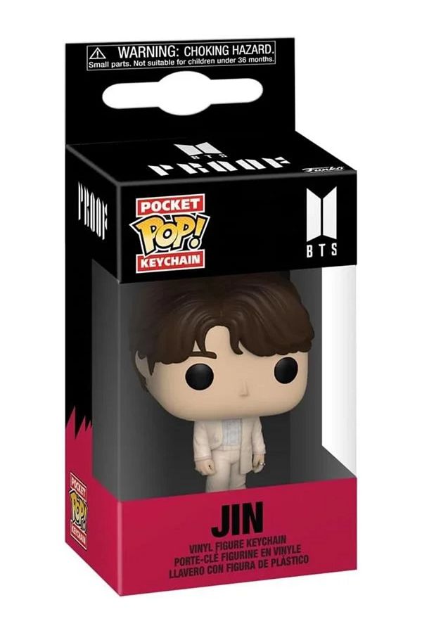 Funko-Bts Jin Vinyl Mini Figure Pop! Keychain - Collection, Original Key Chain, Stocking Padding 1