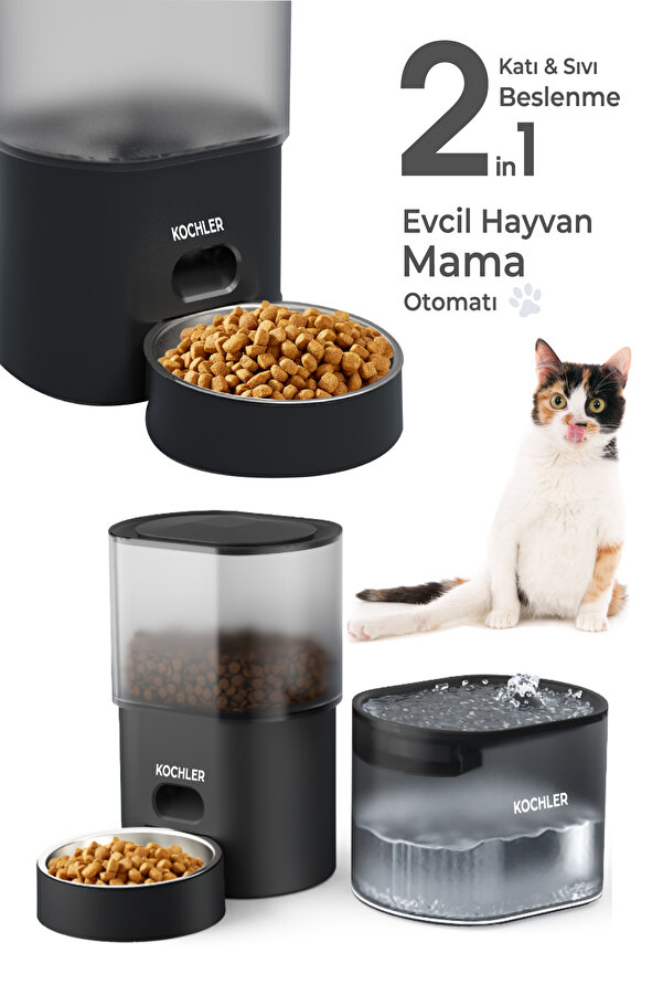 kochler Evcil Hayvan Mama ve Su Otomatı – Akıllı Besleme Çözümü