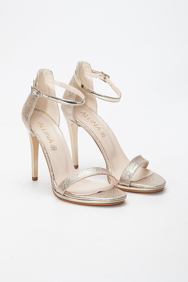 Gold evening heels new arrivals