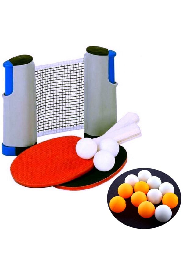 Neler Geldi Neler-Portable Table Tennis Net Compatible with All Tables 2 Rackets and 15 Balls Table Tennis Net 1