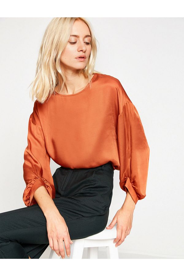 Koton-Women's Brown Blouse 8KAK63113EW 1