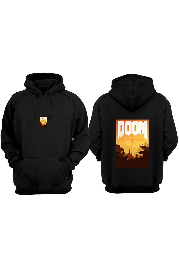 VectorWear Doom Hoodie 100 Cotton Black Sweatshirt Trendyol