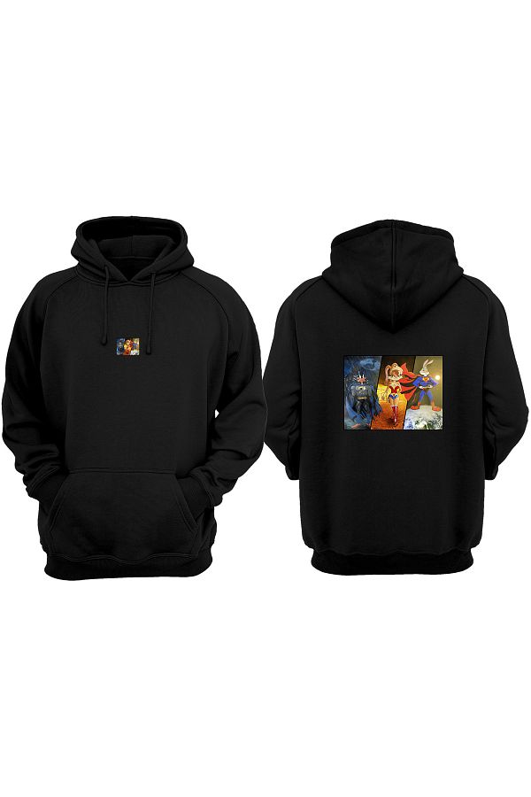 VectorWear Justice League 100 Cotton Black Sweatshirt Trendyol