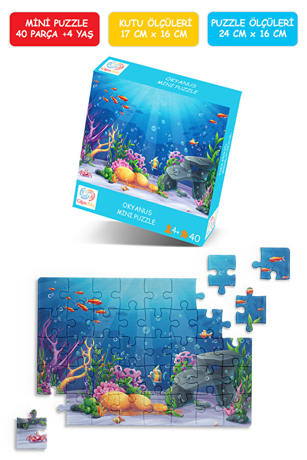 Çılgın Zeka Okyanus Mini Puzzle 40 Parça 3-7 Yaş Çocuk Puzzle Yapboz