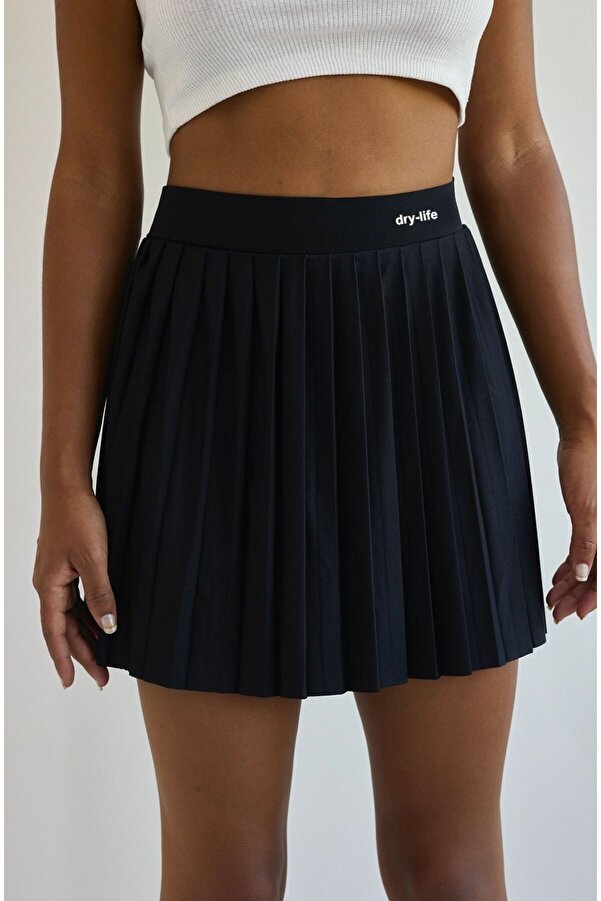 DryMod High Waist Pleated Sports Tennis Skirt with Shorts- Trendyol