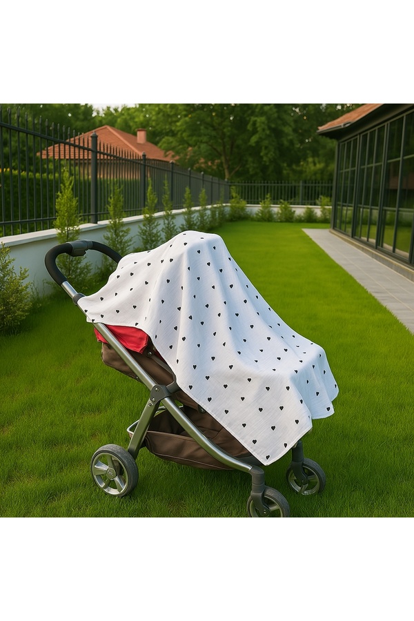 Wenaris Müslin Bebek Arabası Örtüsü