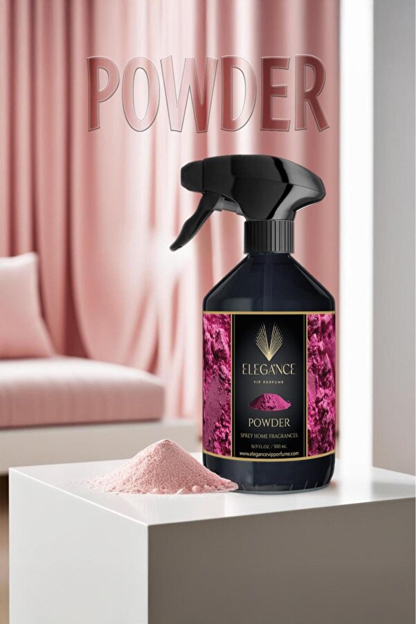 Elegance vip Perfume Powder (BEBEKSİ) Sprey Oda Ve Ortam Kokusu (500 ML) - Bebeksi, Soft Ve Ferahlatıcı Etki