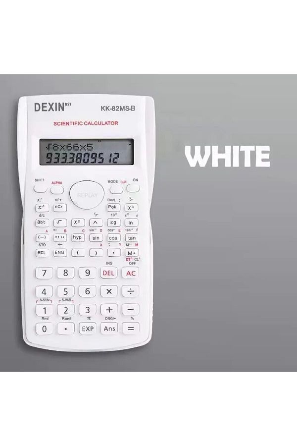 Choice-White 1pc Engineering Scientific Calculator 2 Line Function Calculator Fraction Calculator Statistic 1