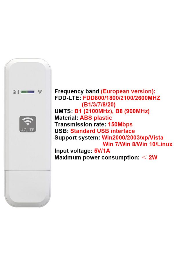 ALLOYSEED-Wifi Router A Ldw931 4g Lte Wifi Router 150mbps Wireless Usb Dongle Usb Modem Stick With Sim Card Wi 1