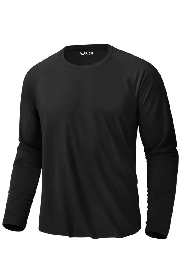 MCN Men's Long Sleeve 100% Cotton Elastin Slim Fit Badi