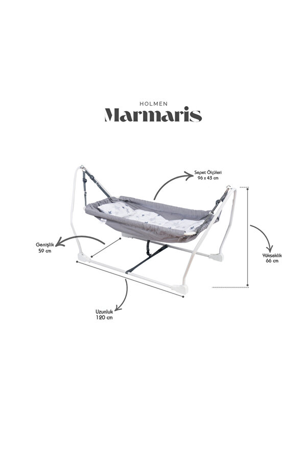 Holmen Marmaris Bebek Hamağı - Gri