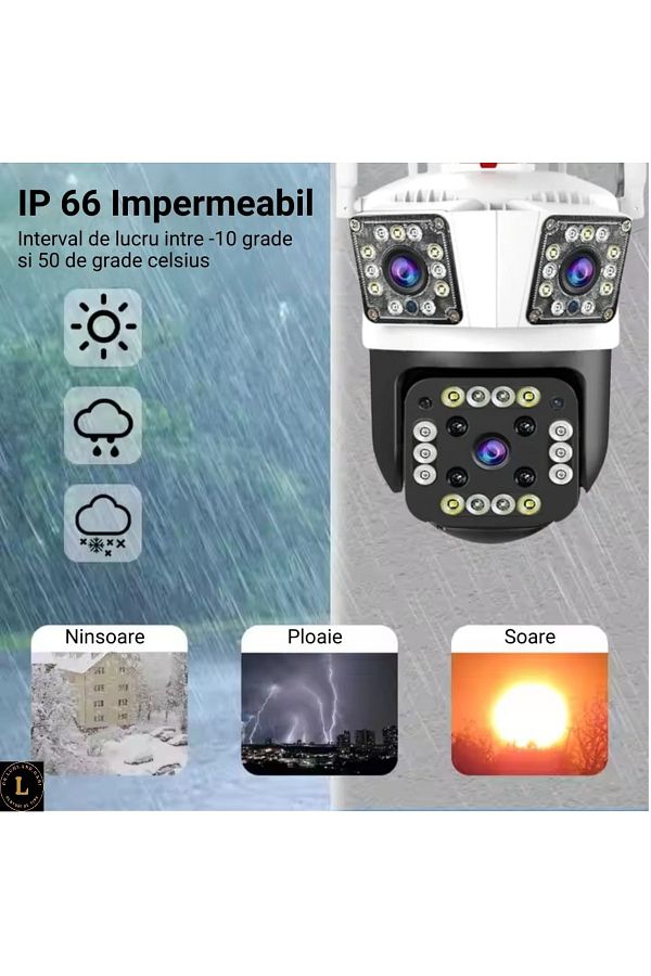 CR LUMI AND GABI-Surveillance Camera With 3 Lenses, Mobile App, Horizontal And Vertical Rotation, Ptz Camera 1