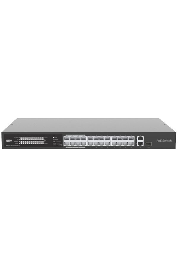 Uniview-Switch cu 24 de porturi PoE, 1 port Gigaethernet, 1 port combinat - UNV NSW2020-24T1GT1GC-POE-IN 1