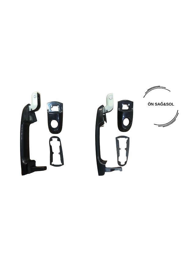 MEF-Accent Era Compatible Front Right and Left Exterior Door Handle Set between 2006 and 2012 Models 1