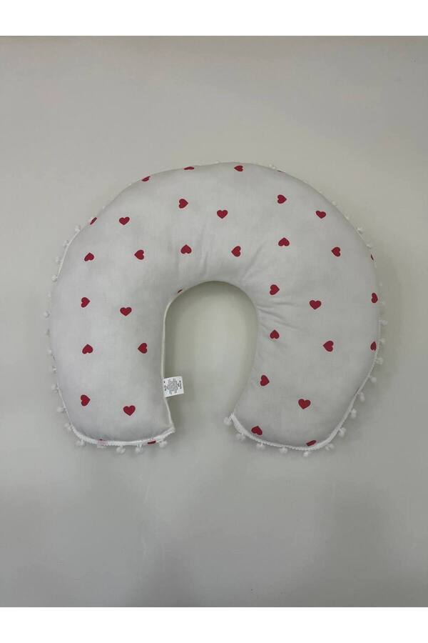 BUSEBABYHOME Krem , Çift Taraflı Emzirme Yastığı/Emzirme Minderi/Bebek Destek Minderi/ Hamile Yastığı