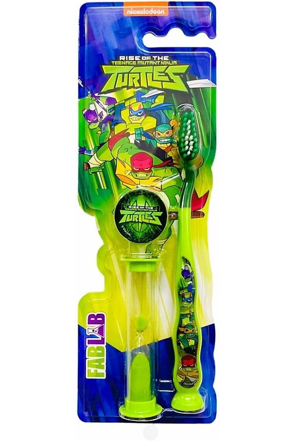 Fablab-Nickelodeon Mutant Ninja Turtles Teenage Soft Toothbrush with Hourglass Timer 1