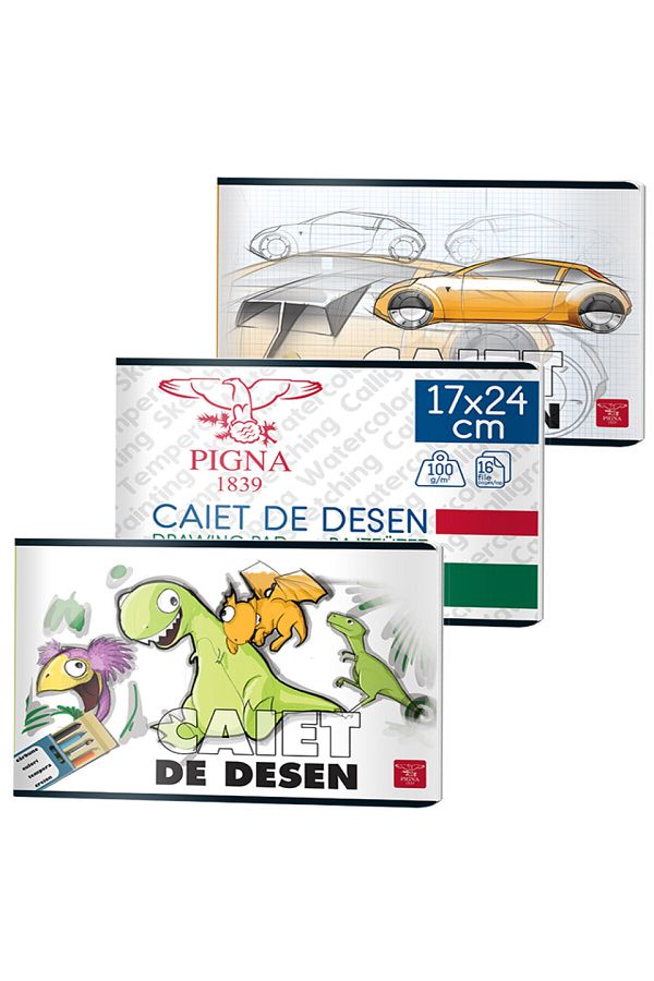 PIGNA-, Drawing Notebook A4, 16 Pages, 110 gsm Paper, White Sheets, Stapled Binding 1