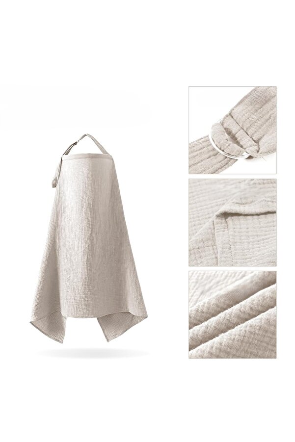 TEGA 2 Katlı Balenli Emzirme Örtüsü 70x100 cm | %100 Pamuk Müslin | Nefes Alan Kumaş