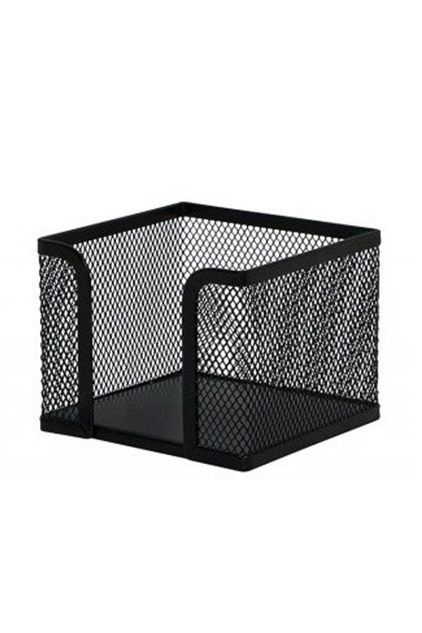OEM-Fornax Mesh Paper Cube Holder, Black, Metal Frame, Open Design, Compact Desktop Organizer 1