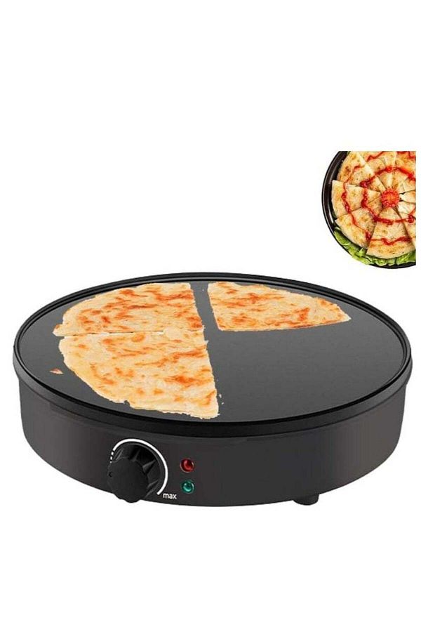 Dinex-DX2032 Adjustable Temperature Crepe Pancake Maker with Non-stick Electric Baking Tray, LED Ind 1