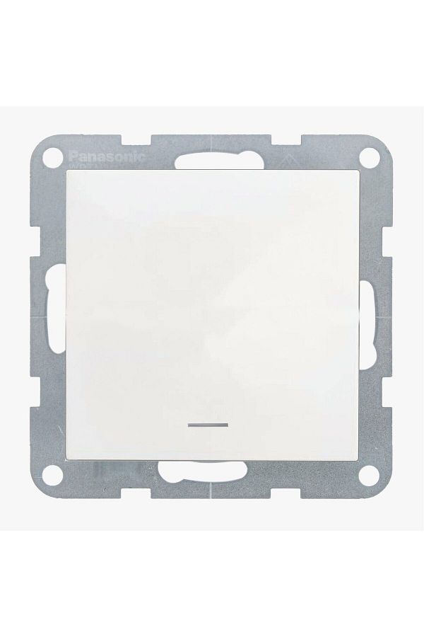 PANASONIC-Interruptor with LED and Neutral Terminal ON-ON QC Karre Plus 55 White 1