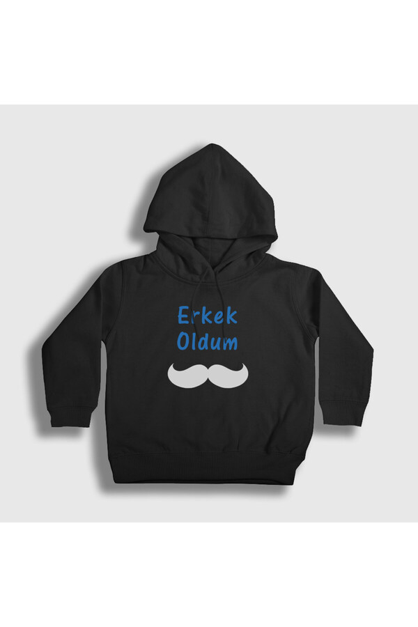 Presmono-Unisex Kids Black I Became a Boy Circumcision Hooded Sweatshirt 553570Tt 1