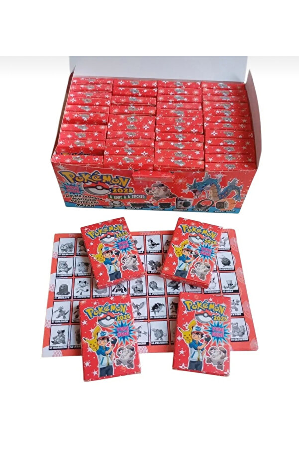 taso8090 (5 PAKET) 2025 Pokemon Albümlü Hediyeli Oyun Kartı