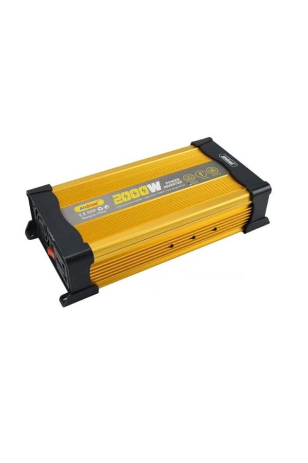 divendi-ro-Invertor de tensiune auto KS2000, 2000W 12V, 220V, cu undă sinusoidală modificată, indicator LED, placat cu aur 1
