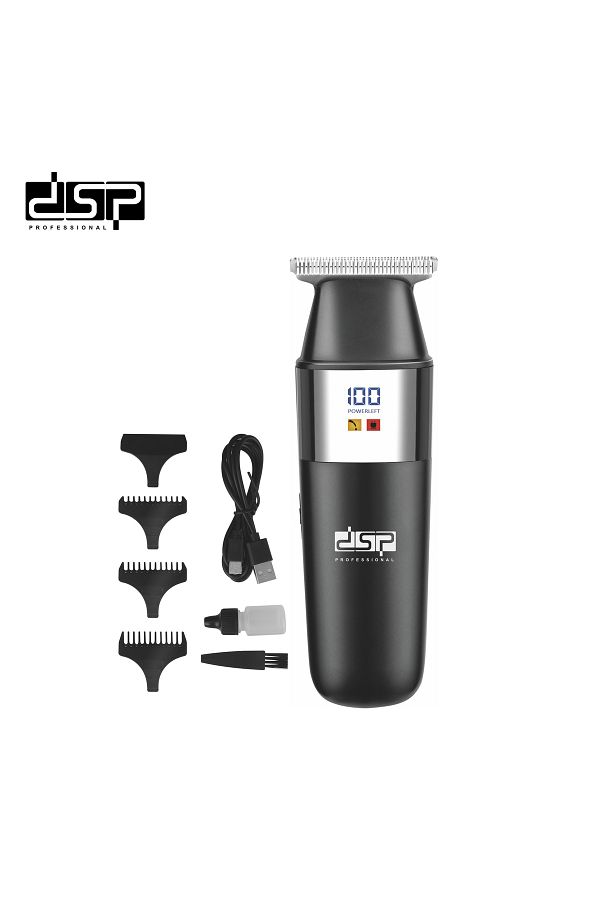 DSP-Hair and Beard Trimmer 91269 - USB Charging, Sharp Blades, Digital Display, for Home and Salon Use 1
