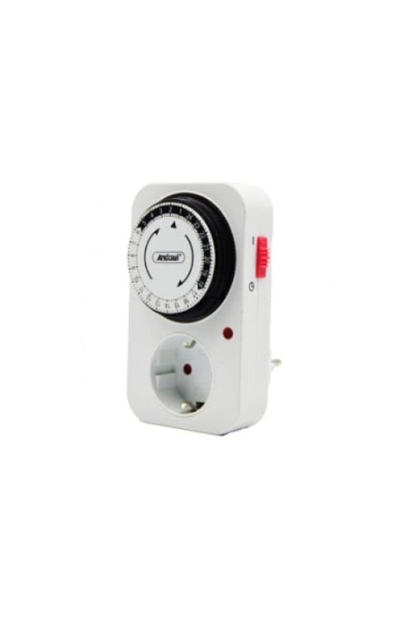 divendi-ro-Plug adaptor programmable mechanical, with 24h timer, 16A, max 3600W - White 1