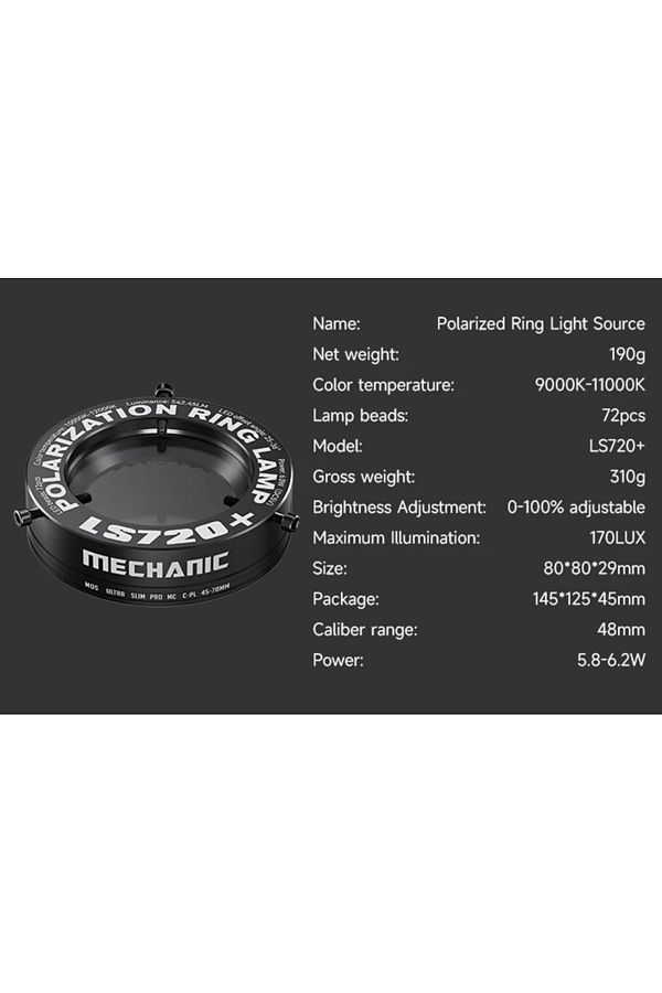 Choice-LS720 PLUS MECHANIC LS720+SE LS360 Microscope Ring Light Polarized Ring Lamp Eliminates Reflection f 1