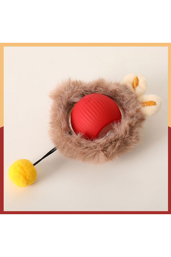 Choice-red Smart Interactive Cat Toys Ball Fast Rolling in Pouch Hide and Seek Kitten Toy Motion Activated 1