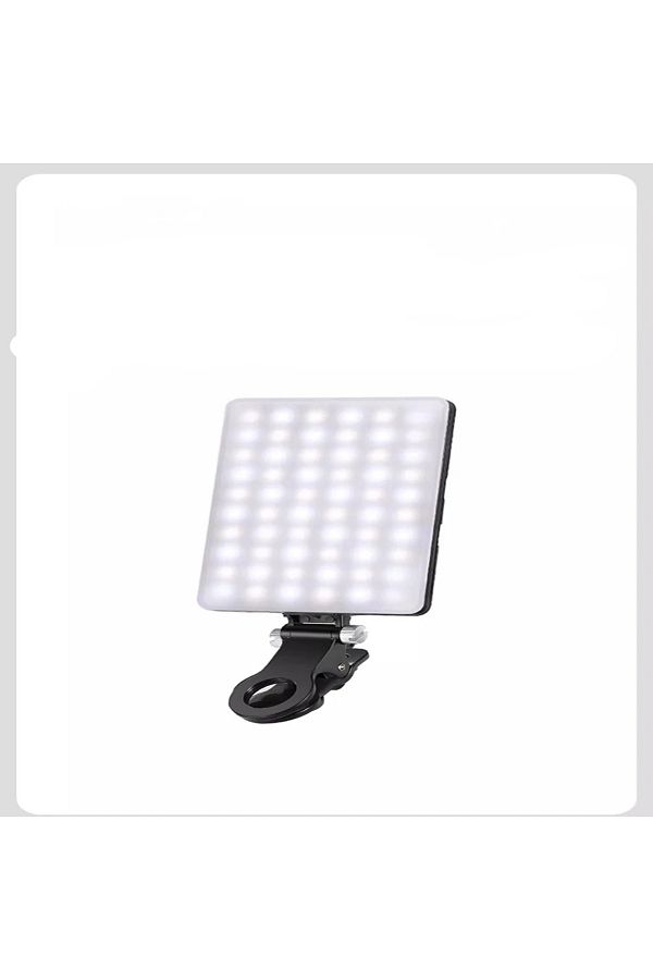 Choice-Black Mobile Phone Fill Light Rechargeable 3 Modes Adjustable Brightness LED Lamp Clip On For Mobile 1