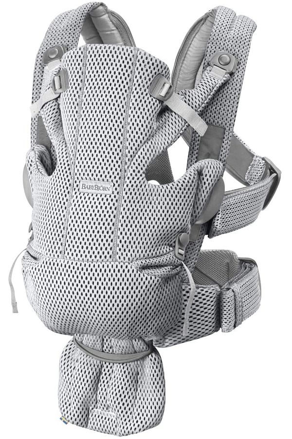 BabyBjörn-Marsupiu anatomic cu multiple pozitii de purtare BabyBjorn Move, Grey, 3D Mesh 1