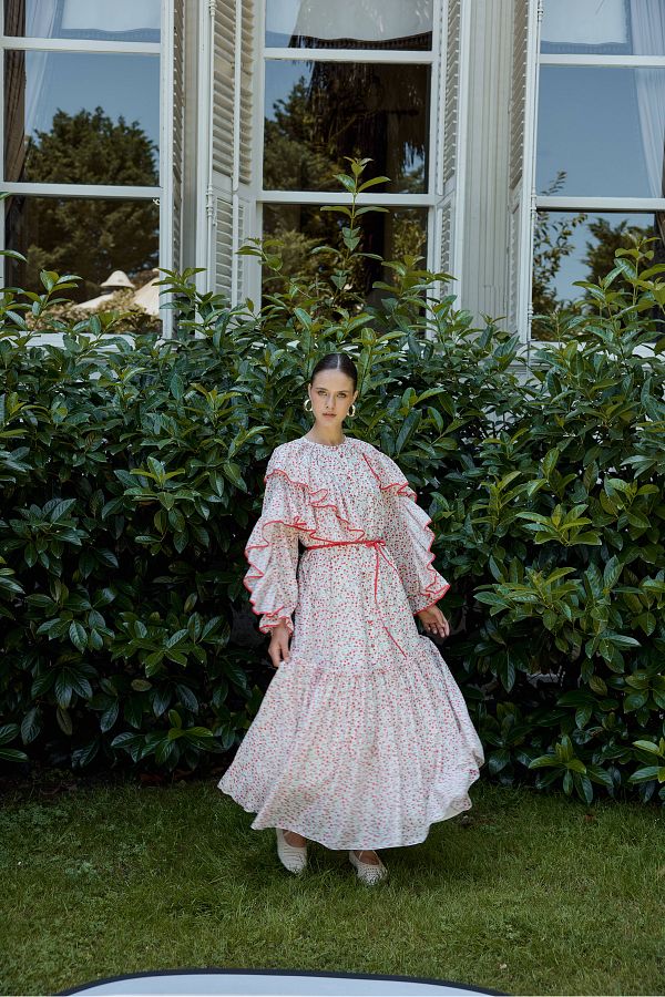 NUR KALAY COLLECTION-FLOWER PATTERNED DRESS 1