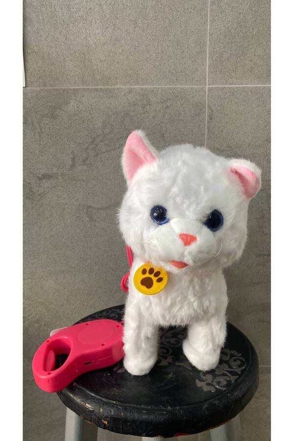 Magicway Şarjlı Müzikli Yürüyen Miyavlayan Yalayan Kuyruk Başını Sallayan Ses Kaydını Tekrarlayan Peluş Kedi
