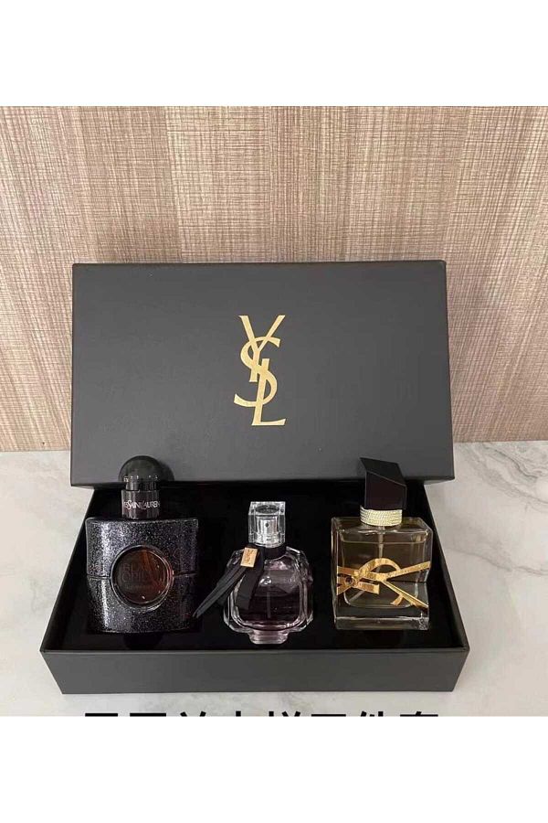 Saint Laurent-Gift box package, a set of perfumes from Eau Saint Laurent, 3 different shapes and scents for both sexes, 3*30ml 1