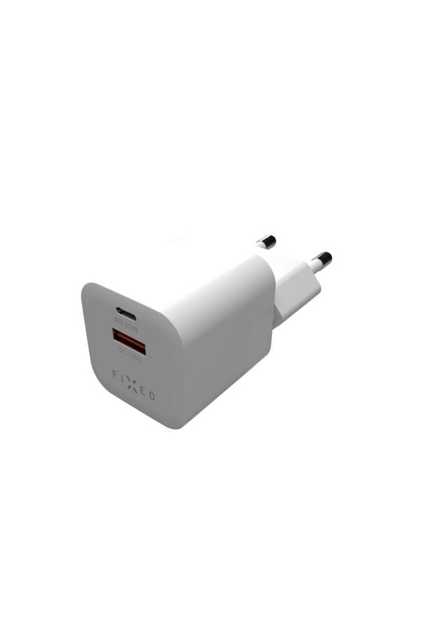 FIXED-Stała mini ładowarka podróżna USB-C/USB 20W | FIXC20M-CU-WH 1