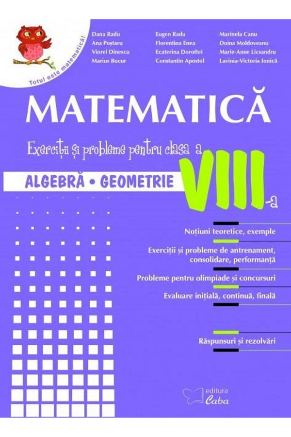Editura Caba-Mathematics. Exercises and problems for grade 5 1