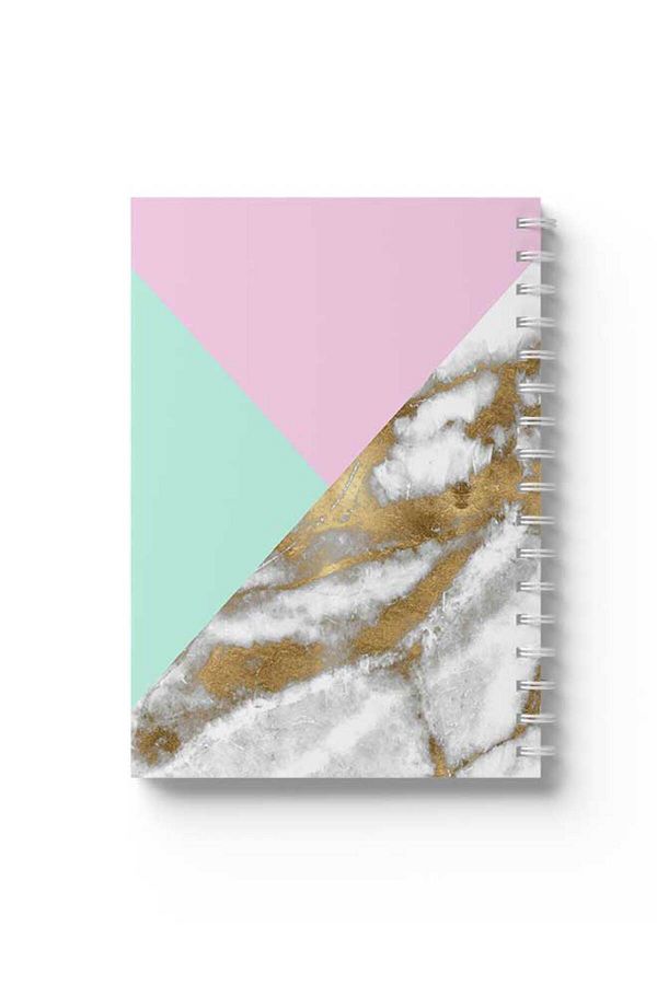LOWHA-Spiral Notebook with Front and Back Hard Covers Featuring Colourful Design 1