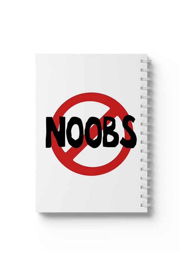 LOWHA-Spiral Notebook with Front and Back Hard Covers Featuring Noobs Design 1