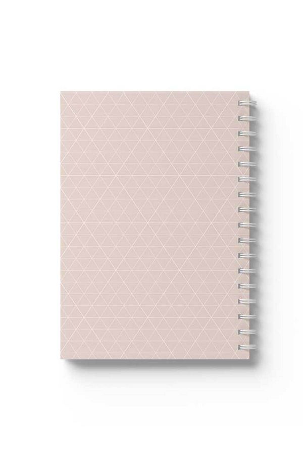 LOWHA-Spiral Notebook with Front and Back Hard Covers Featuring Triangles Design 1