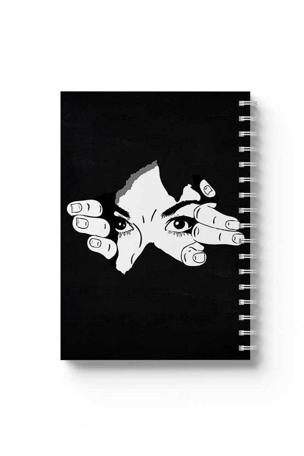 LOWHA-Spiral Notebook with Front and Back Hard Covers Featuring Breaking Through Design 1