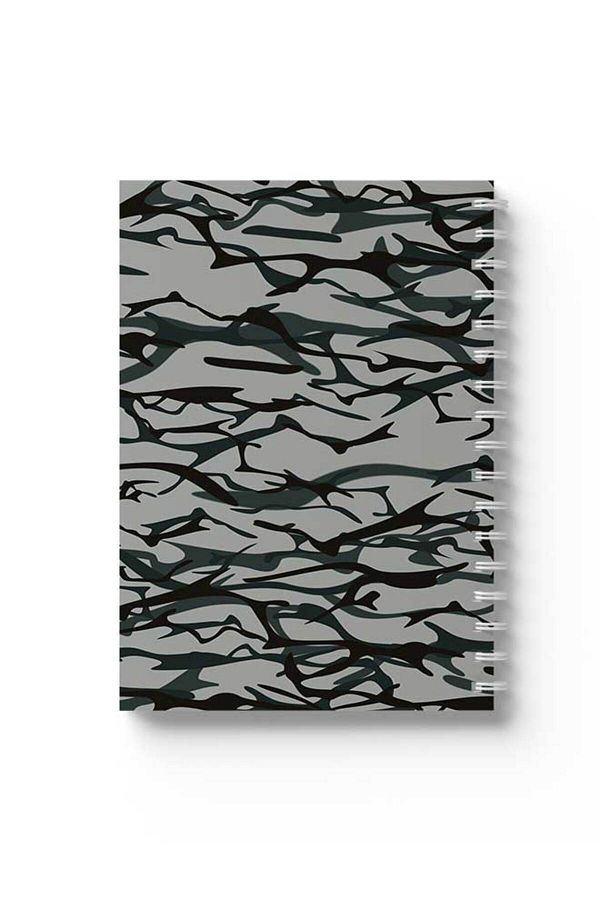 LOWHA-Spiral Notebook with Front and Back Hard Covers Featuring Shapes Design 1